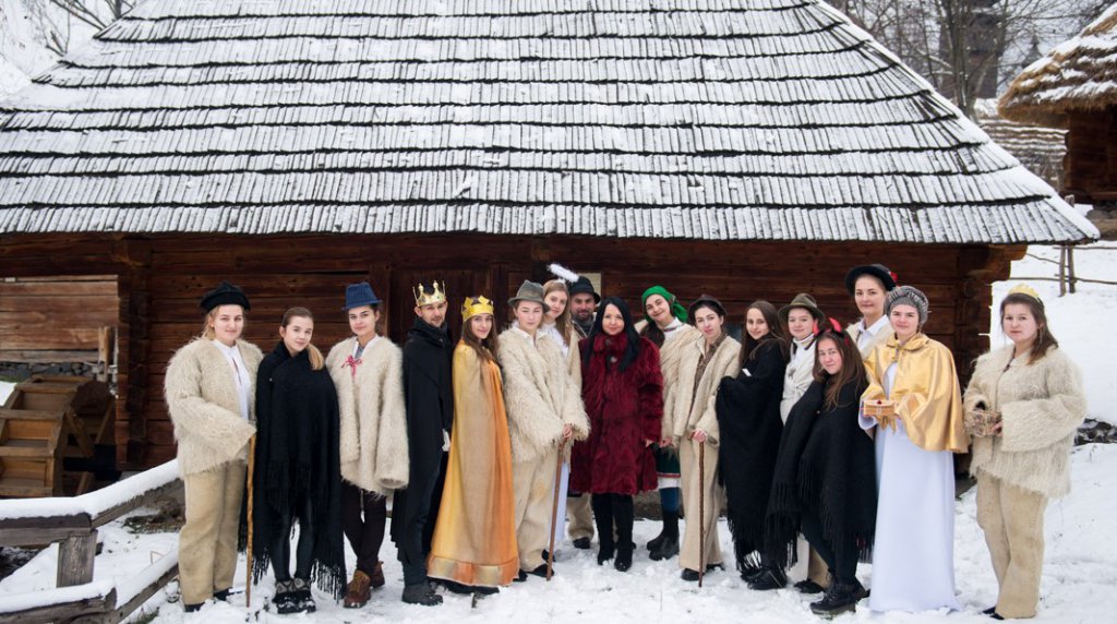 First-year students of the Faculty of Philology performed scenes from a traditional Ukrainian Christmas vertep under the guidance of the associate professor of the Department of Ukrainian Literature Oksana Tykhovska  First-year students of the Faculty of Philology performed scenes from a traditional Ukrainian Christmas vertep under the guidance of the associate professor of the Department of Ukrainian Literature Oksana Tykhovska